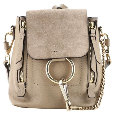 chloe mini faye backpack sale|Brown Leather and Suede Mini Faye Backpack .